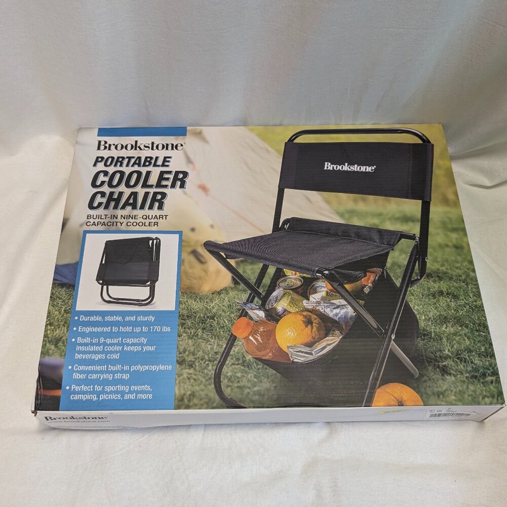 NIB Brookstone Portable Cooler Chair
